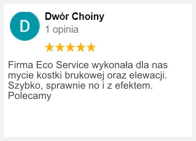 mycie kostki brukowej eco-service opinie